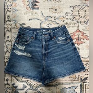 American Eagle Outfitters Distressed Blue Jean Shorts